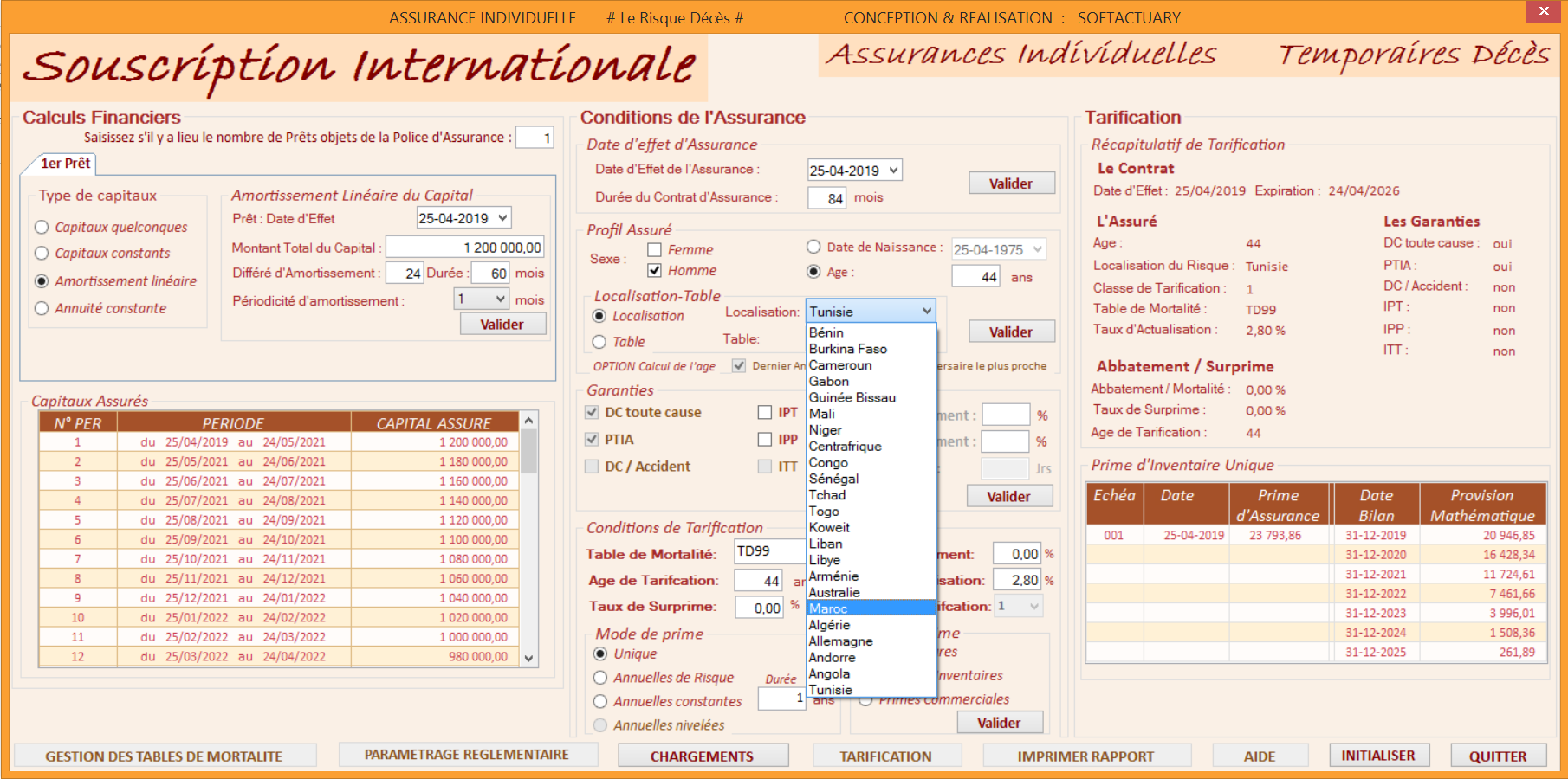 Evaluation des assurances temporaires au Décès